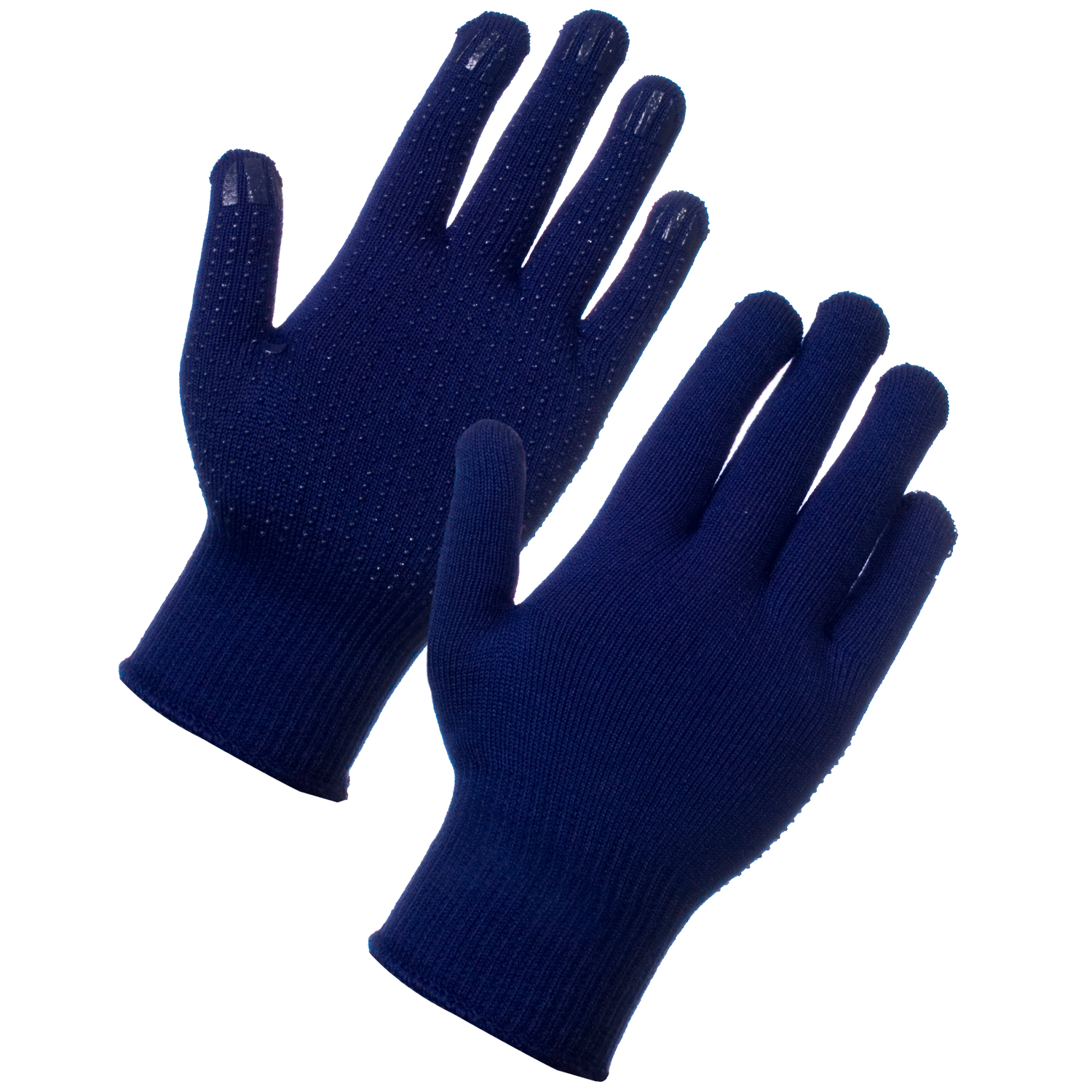 Blue Superthermal Gloves with Blue PVC Dot--Size L -Pair