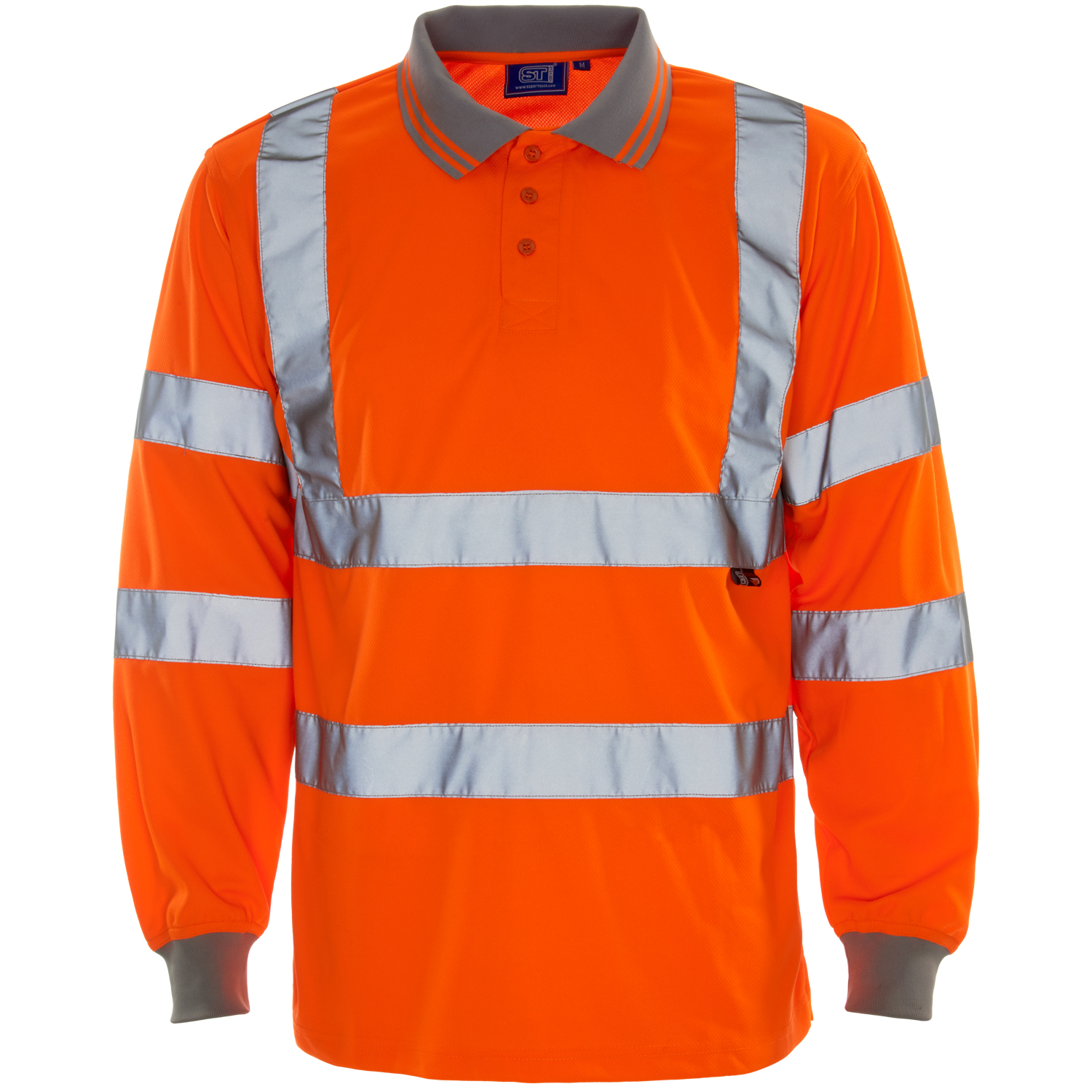 Hi Vis Long Sleeve Bird Eye Polo Shirt